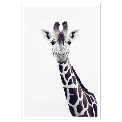 Affiche enfant girafe noire HEXOA