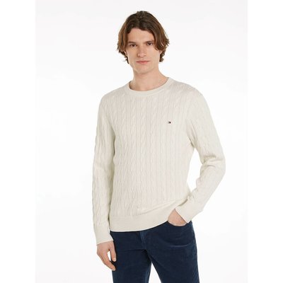 Trui met ronde hals in gestructureerd tricot TOMMY HILFIGER