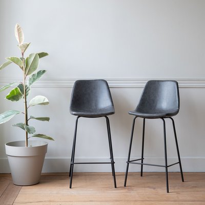 Lot de 2 tabourets de bar vintage, LUCIEN HAPPY GARDEN
