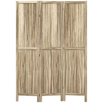 Paravent séparateur de pièce 3 panneaux pliables dim. 120L x 170H cm bois de pawlonia HOMCOM