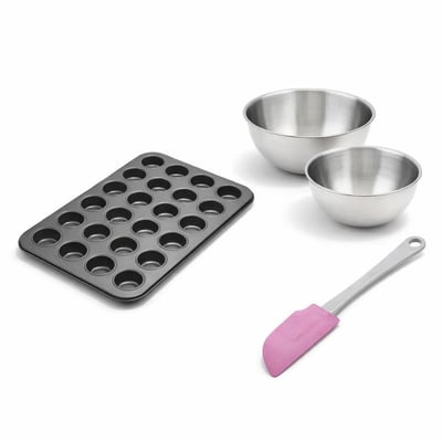Set de 4 ustensiles de pâtisserie moule à gâteaux bol et spatule ZENKER