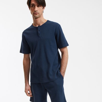 Pyjashort T-shirt col tunisien manches courtes LA REDOUTE COLLECTIONS