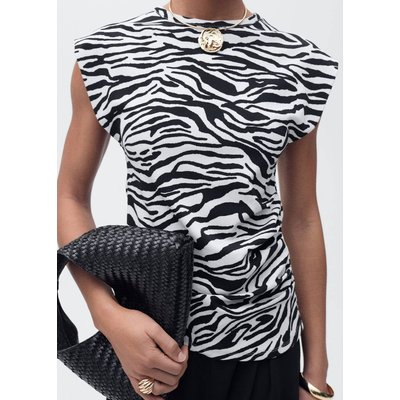 T-shirt drapé sans manches MANGO