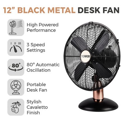 Cavaletto 12" Metal Desk Fan - T611000 TOWER