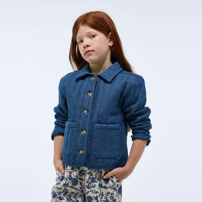 Veste matelassée en coton chambray à doublure imprimée MONOPRIX