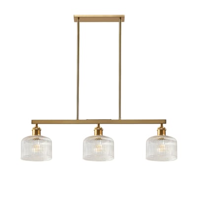Suspension linéaire verre strié - AURÉLINE KOSILUM
