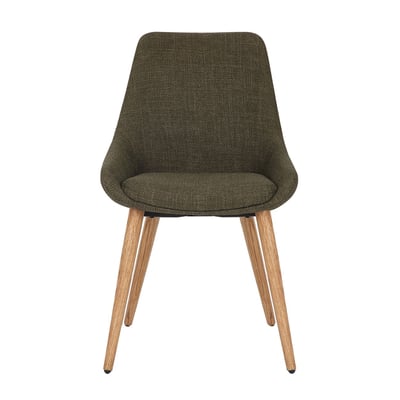 Chaise repas en tissu  pied chêne ZAGO