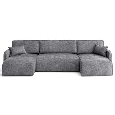 Canapé Panoramique Convertible Tissu moucheté 7 places - APOLLINE LISA DESIGN