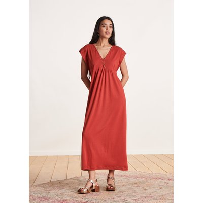 Robe mi-longue col V en lyocell coton LA FEE MARABOUTEE
