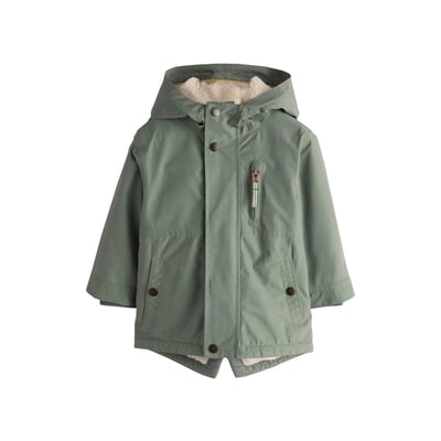 Parka imperméable à doublure en peau lainée NEXT