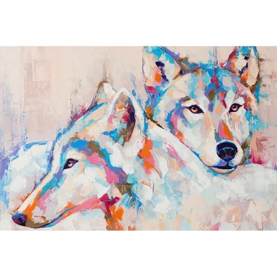 Tableau Mural Peinture De Loups ANIMAUX CEANOTHE