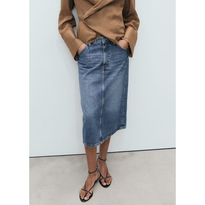 Jupe midi en jean MANGO
