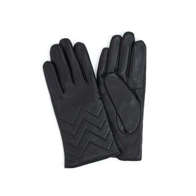 Gants surpiqués en cuir - Noir - Femme DRAEGER PARIS