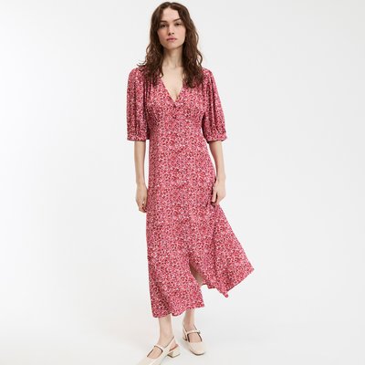 Flowing Maxi Dress, V-Neck, Floral Print LA REDOUTE COLLECTIONS