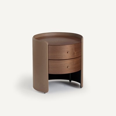 Firmo Walnut & Leather Bedside Table AM.PM