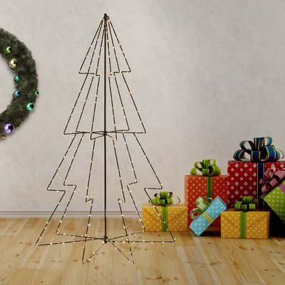 Wire Frame Light Up Christmas Tree SO'HOME
