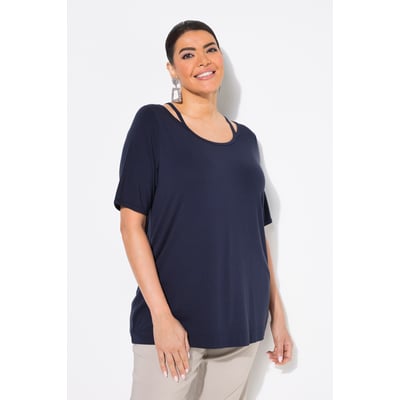 T-shirt à découpes. Encolure ronde ULLA POPKEN