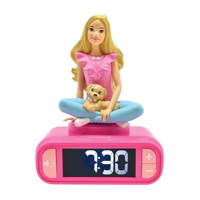 Réveil digital avec veilleuse lumineuse Barbie LEXIBOOK