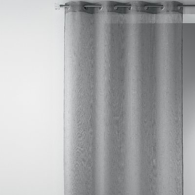 Voilage en étamine unie et fils fil textile HOME MAISON