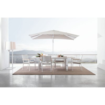Table à manger de jardin extensible en métal L160/240 - FREJUS HELLIN, DEPUIS 1862