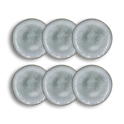 Lot de 6 assiettes plates en grès 27,5cm, ARONAL OGO LIVING