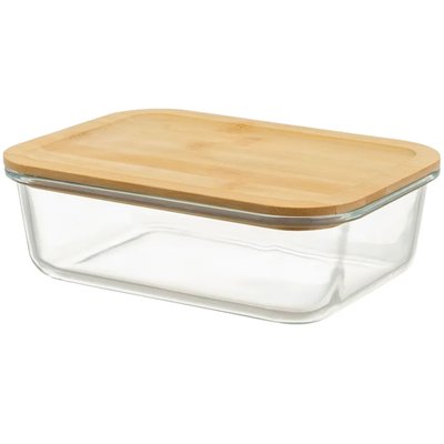 Boîte de conservation en verre et bambou 1520ml WADIGA