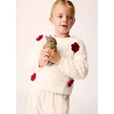 Pull-over maille fleurs MANGO BABY