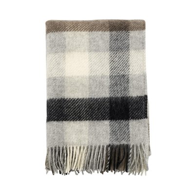 Plaid à carreaux laine agneau  Gotland Multi KLIPPAN