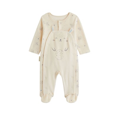 Pyjama bébé en velours ouverture pont Voix Lactée PETIT BEGUIN