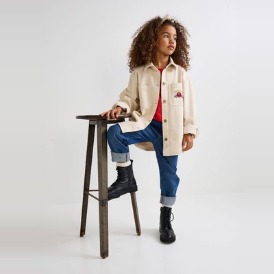 Surchemise brodée en coton twill BIO MONOPRIX
