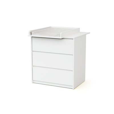 Commode bébé 3 tiroirs bois avec plan à langer 50 cm UNO WEBABY