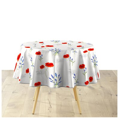 Nappe ronde Lavande et coquelicot DOUCEUR D'INTÉRIEUR