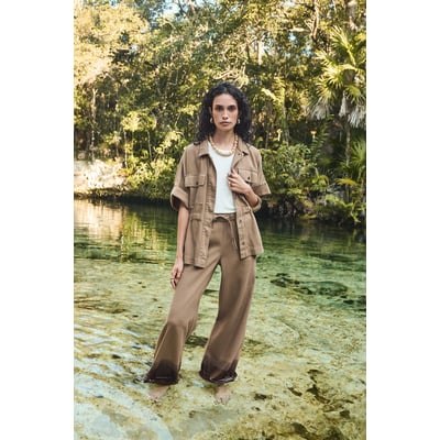 Pantalon extra large en coton MALO Maison 123