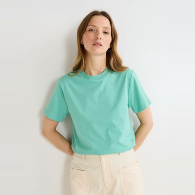T-shirt manches courtes uni en coton BIO GOTS MONOPRIX