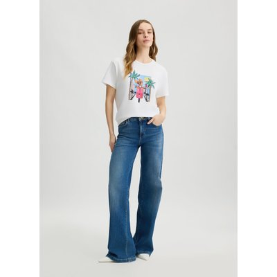 T-shirt avec imprimé et strass LIU JO