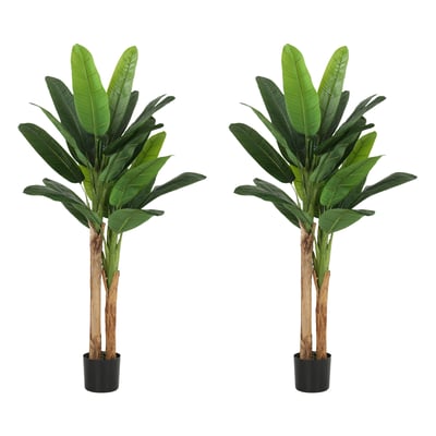 Plantes artificielles Plastique Vert HOMCOM