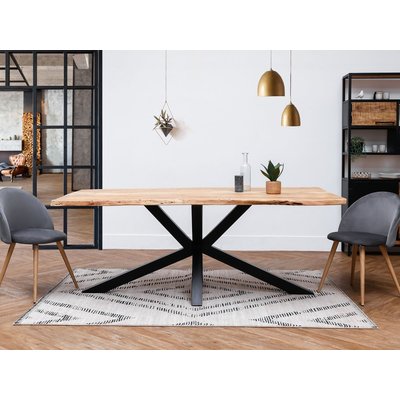 Table à manger 220x100 cm jusqu'à 8 couverts bois massif, TWIST BOBOCHIC