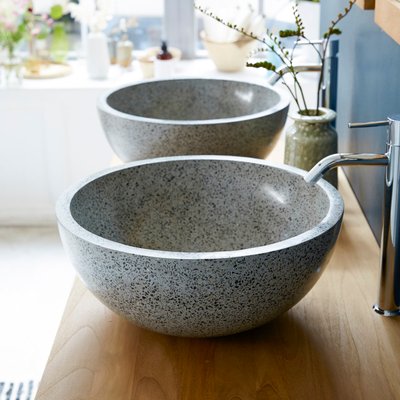 Vasque ronde en terrazzo grey ISA TIKAMOON