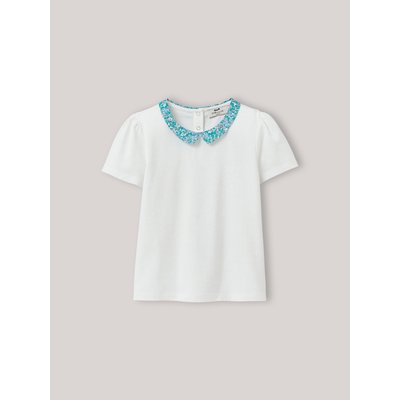 T-shirt col claudine tissu Liberty en coton biologique CYRILLUS