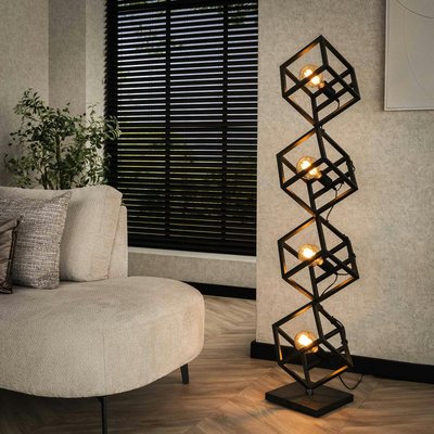 Lampadaire design avec cubes en métal RALF PIER IMPORT