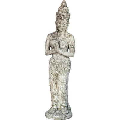 Statue femme bouddha debout effet vieilli  déco zen RECOLLECTION