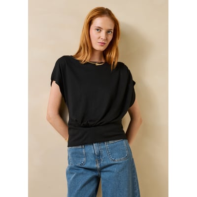 T-shirt col bateau en coton biologique LA FEE MARABOUTEE