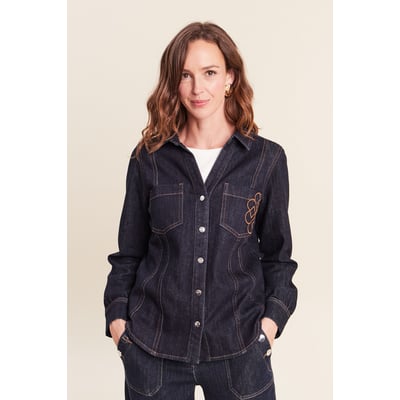 Chemise cintrée en jean manches longues BREAL