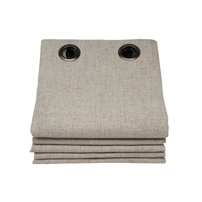 Rideau Occultant Total Effet Lin Oeillet Beige MC632 130 x 260 (LxH) MOONDREAM