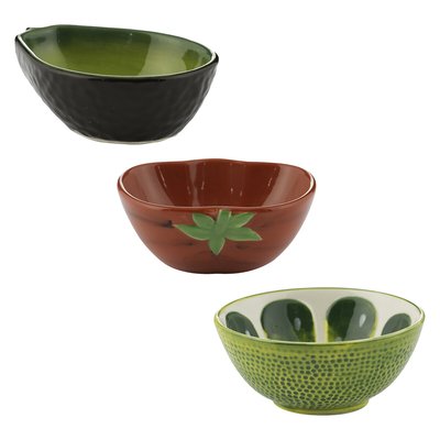 Set of 3 World Foods Dip Bowls TYPHOON