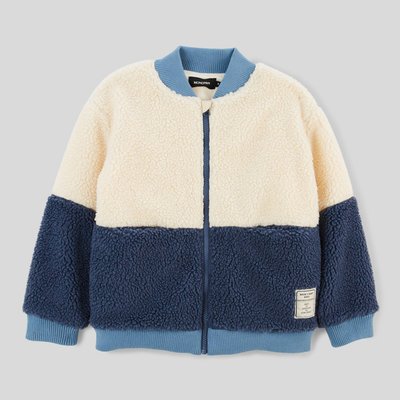 Teddy en sherpa bicolore, contient du polyester recyclé MONOPRIX