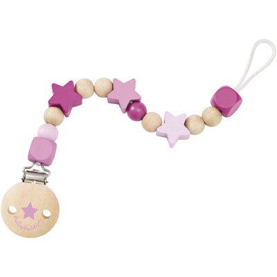Attache-tétine étoiles rose SELECTA