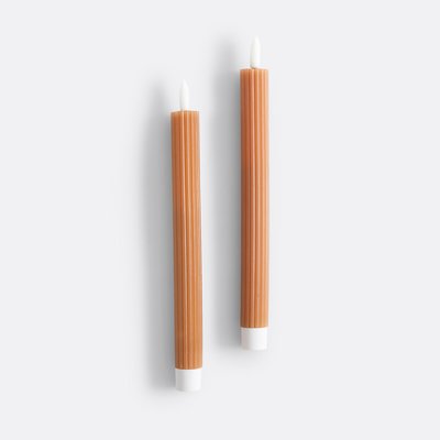 Lot de 2 bougies LED striées en cire, Caspar LA REDOUTE INTERIEURS