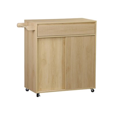 Desserte de cuisine décor bois 1 poignée 1 tiroir 2 portes LINEAR SWEEEK