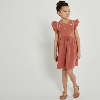 Robe manches courtes avec broderie LA REDOUTE COLLECTIONS